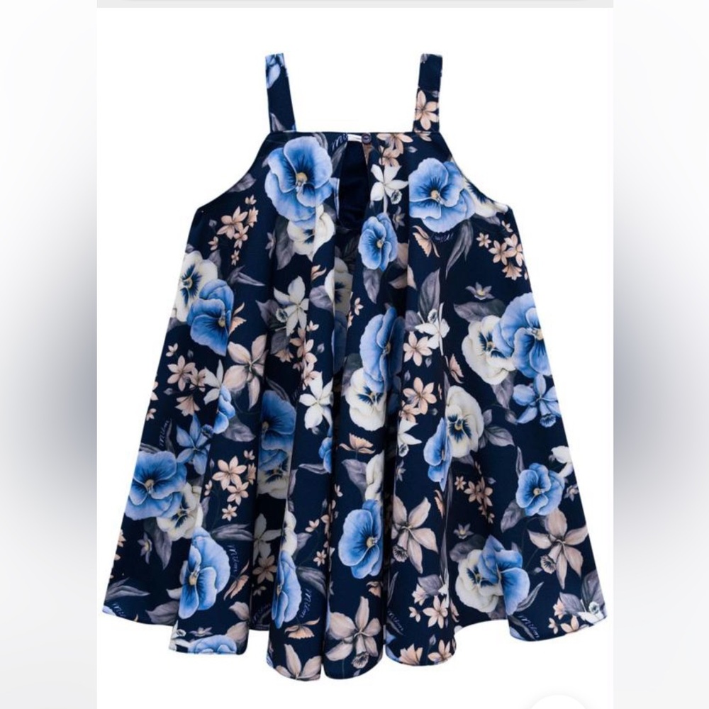 Floral Blue Kids Top